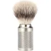 Mühle Rocca Pure Matt Stainless Steel Silvertip Fiber Shaving Brush In Silver
