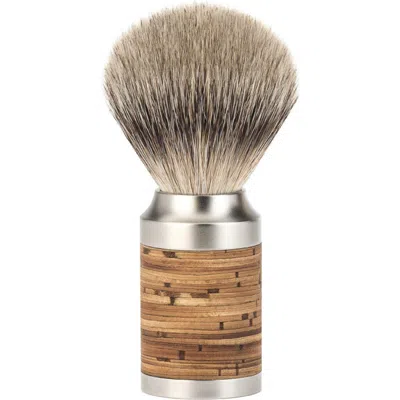 Mühle Rocca Stainless Steel & Birch Bark Silvertip Badger Shaving Brush In Brown