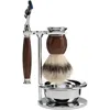 Mühle Sophist Ironwood 4-piece Silvertip Fiber & Fusion Razor Shaving Set In Brown