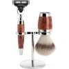 Mühle Stylo Thuja Wood 3-piece Silvertip Fiber & Mach-3 Shaving Set