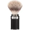 Mühle Traditional Black/chrome Silvertip Fibre Shaving Brush In Black