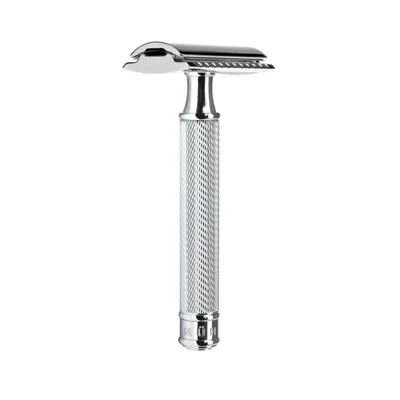 Mühle Traditional Chrome Safety Razor - Closed Comb - Chrome In Silver