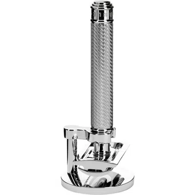 Mühle Traditional Metal 2-piece Shaving Set R89 Safety Razor & Stand In Silver