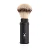 Mühle Travel Anodized Aluminum Silvertip Fiber Travel Shaving Brush - Black In Black