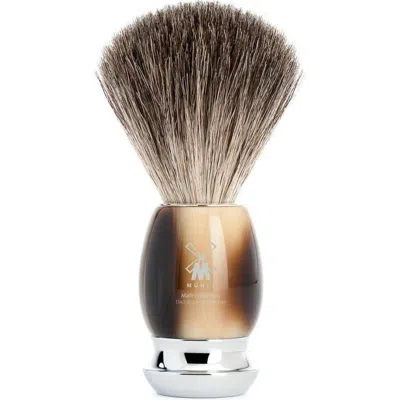 Mühle Vivo Brown Horn Pure Badger Shaving Brush