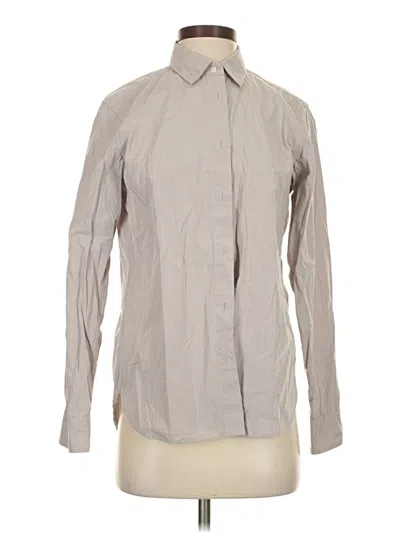 Pre-owned Muji Long Sleeve Button Down Shirt In Gray