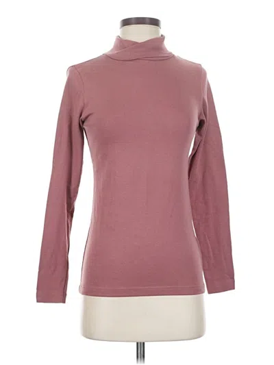 Pre-owned Muji Long Sleeve Turtleneck In Burgundy