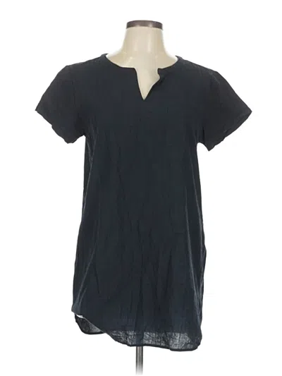 Pre-owned Muji Short Sleeve Henley Shirt In Black