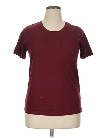 Pre-owned Muji Short Sleeve T-shirt In Burgundy