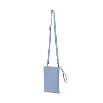 Muji Water Repellent Cross Body Mini Pouch In Smoky Blue