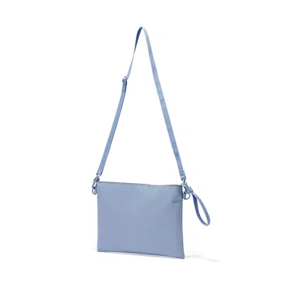Muji Water Repellent Cross Body Pouch In Smoky Blue