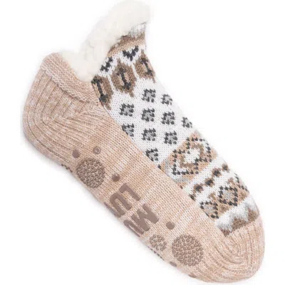 Muk Luks 1 Pair Pack Shortie Cabin Socks In Taupe