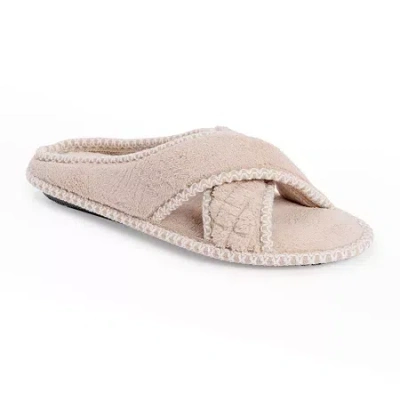 Muk Luks Ada Crossband Womens Memory Foam Slip-on Slippers In Multi