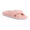 Muk Luks Ada Crossband Womens Memory Foam Slip-on Slippers In Pink