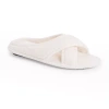 Muk Luks Ada Crossband Womens Memory Foam Slip-on Slippers In White