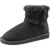 Muk Luks Alyx Womens Faux Fur Lined Faux Suede Winter & Snow Boots In Grey