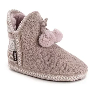 Muk Luks Amira Slipper Womens Memory Foam Slip-on Slippers In Pink