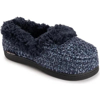 Muk Luks Anais Faux Fur Moccasin Slipper In Blue