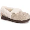 Muk Luks Anais Faux Fur Moccasin Slipper In Brown