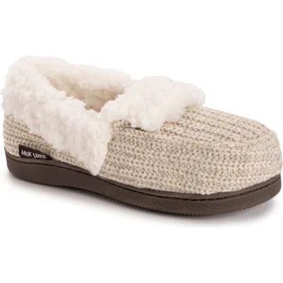 Muk Luks Anais Faux Fur Moccasin Slipper In Brown