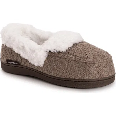 Muk Luks Anais Faux Fur Moccasin Slipper In Brown