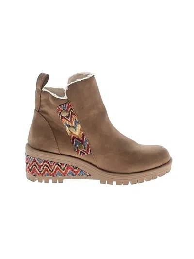 Pre-owned Muk Luks Ankle Boots In Brown