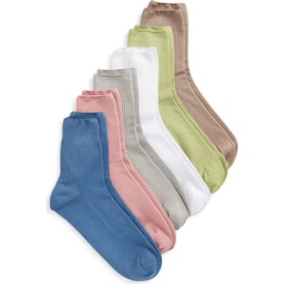 Muk Luks Assorted 6-pack Crew Socks In Multi