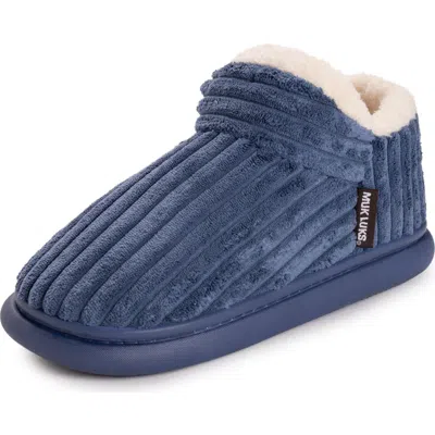 Muk Luks Aveline Bootie Slipper In Blue