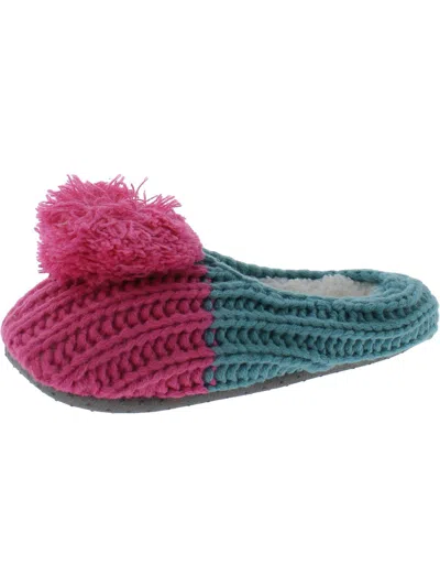 Muk Luks Ballerina Womens Faux Fur Ballet Slippers In Multi