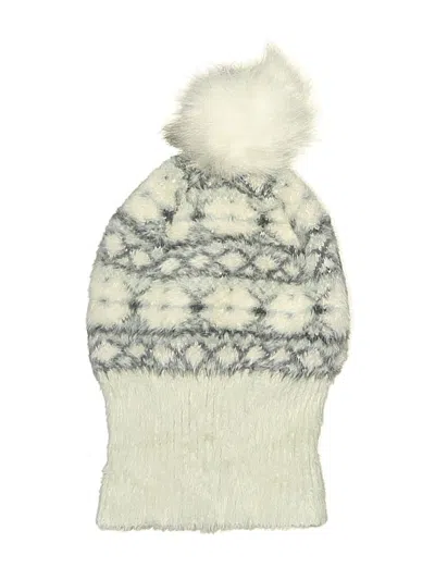 Pre-owned Muk Luks Beanie Hat In Ivory