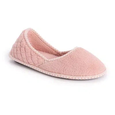 Muk Luks Beverly Womens Memory Foam Slip-on Slippers In Pink