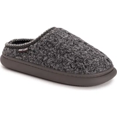 Muk Luks Bindi Faux Shearling Lined Clog In Gray