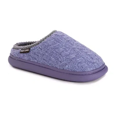 Muk Luks Bindi Slipper Womens Memory Foam Slip-on Slippers In Purple