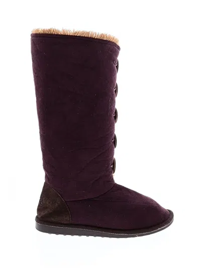 Pre-owned Muk Luks Boots In Burgundy