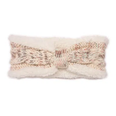 Muk Luks Cable Knotted Knit Headband In Neutral