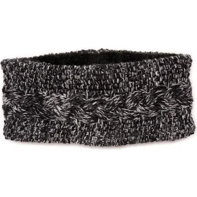 Muk Luks Cable Marled Knit Headband In Gray