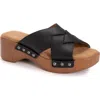 Muk Luks Cadence Wedge Sandal In Black Calf