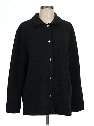 Pre-owned Muk Luks Cardigan Sweater In Black