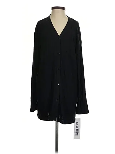 Pre-owned Muk Luks Cardigan Sweater In Black