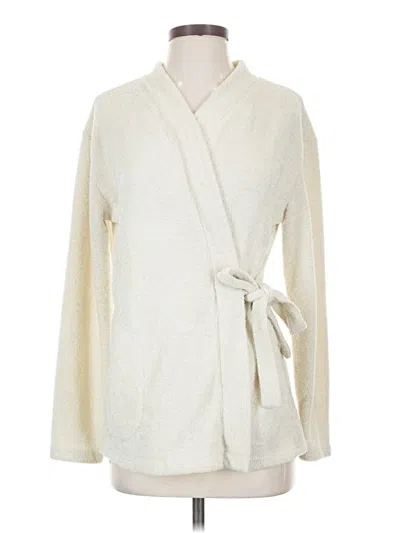 Pre-owned Muk Luks Cardigan Sweater In Ivory