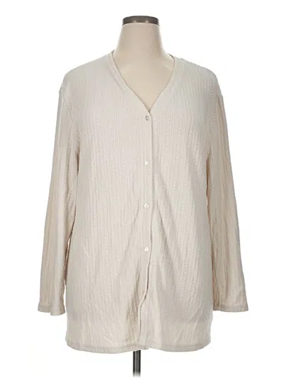 Pre-owned Muk Luks Cardigan Sweater In Ivory