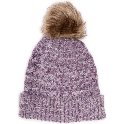 Muk Luks Chenille Eyelash Mix Hat In White