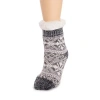 Muk Luks Chenille Mix Cabin Womens 1 Pair Slipper Socks In Black