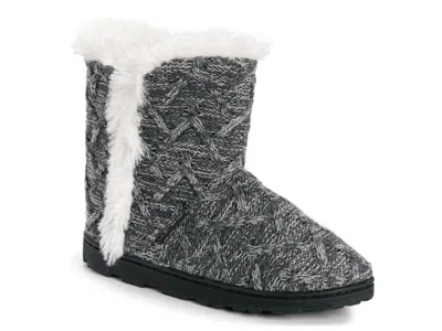 Muk Luks Cheyenne Bootie Slipper In Gray