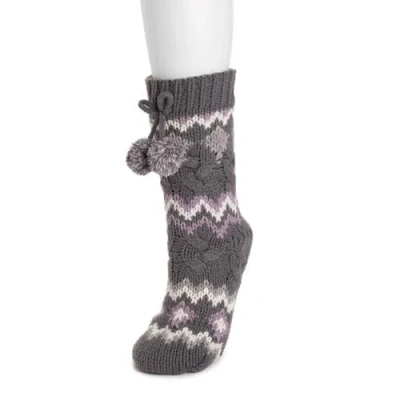 MUK LUKS MUK LUKS CHUNKY FAIRISLE CABIN SOCK