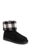 Muk Luks Clover Faux Shearling Boot In Black