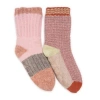 Muk Luks Color Blocked Sweater Cabin Socks In Pink