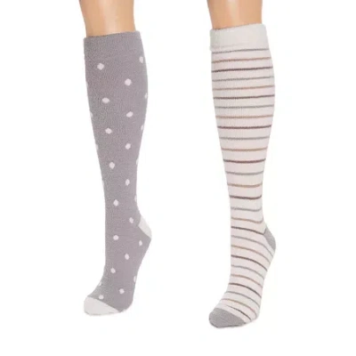 Muk Luks Compression Socks - Womens In Gray
