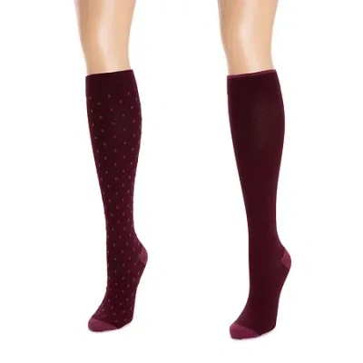 Muk Luks Compression Socks - Womens In Red
