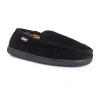 Muk Luks Corduroy Moccasin Mens Memory Foam Slip Resistant Slip-on Slippers In Black